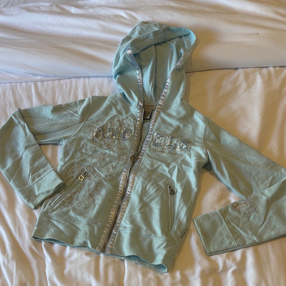 Guess Kids Light Blue Hoodie Jacket